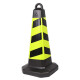 Quxing reflective road cone plastic square cone black and yellow twill universal special parking space cone bucket parking lot entrance no parking sign reflective roadblock warning column placeholder ice cream cone transportation facilities