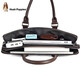 
Hush Puppies briefcase one-shoulder slanted handbag genuine leather clutch for men business bag computer bag gift brown