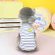 DADAGOU puppy summer thin cotton striped vest summer new pet clothing Teddy Bichon small dog clothing 23 smiley stripes - green XL - chest 47CM back length 35