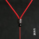 Tongyou Pavilion ebony hand-woven pendant lanyard ebony necklace rope jade pendant braided rope jade pendant rope men and women pendant rope wood inlaid silver wire black rope adjustable