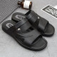 
Shanghai Huili Men's Sandals Summer Sole Wear Casual Middle-aged and Young Elderly Dad Beach Anti-Slip Dual-Use Sandals 3888 Brown [Standard Size] 41