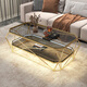 Yuan Siyi Light luxury modern coffee table small apartment living room home table simple Nordic tempered glass sofa side table iron art