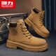 
Huili men's shoes British style fashion high-top Martin boots work clothes yellow boots casual shoes Khaki 35