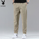 Playboy (PLAYBOY) casual pants men's autumn and winter pants men's straight loose men's pants trendy men's trousers khaki 32