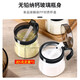 Xinmeiya seasoning box kitchen household seasoning jar seasoning jar salt jar seasoning combination set seasoning bottle jar seasoning bottle oil pot gray 3 pieces - seasoning jar + label + measuring spoon