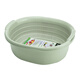 All-purpose drain basket double-layer large drain rack leaky sieve rotating round sink kitchen vegetable fruit basket large green