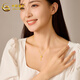 CHINA GOLD K gold necklace butterfly blessing word tassel pendant clavicle chain for mother and wife birthday gift about 1.3g