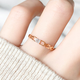 Zhongyi color gold diamond ring 18k rose gold ring interlocking ring au750 ring personalized versatile women's 18k rose gold diamond ring No. 10