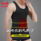 MiiOW Men's Tummy Control Vest Styling Tunic Top Fat Man Invisible Shaping Artifact Clothes to Reduce Beer Belly Shaping Clothes H Combination - Black Vest + Belly Controlling Belt M Size Recommended 125-160Jin Jin is equal to 0.5kg