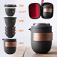 Le Doman's small tea set for drinking tea alone, portable travel tea set, single quick cup, one pot, two cups, outdoor coffee color, one pot, four cups + tea can