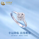China Gold (CHINA GOLD) Four-leaf clover ring for women new pt950 platinum ring ring Valentine's Day birthday gift for girlfriend and wife Four-leaf clover platinum ring about 2.6g
