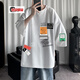 
Hand holding the piano for summer new seven-quarter sleeve T-shirt men's trendy brand top clothes ins student half-sleeved T-shirt mid-sleeved base shirt Q11155 black L (110-125Jin [Jin equals 0.5 kg])