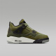 耐克（NIKE） Air Jordan 4 GS AJ 4 乔4 篮球鞋 橄榄绿FB9928-200 35.5