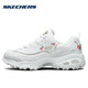 
SKECHERS women's shoes flower embroidered panda shoes summer retro thick-soled sponge cake shoes casual dad shoes 11977-WHT white 35 /5/220mm
