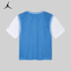 NIKE JORDAN Nike AJ children's clothing for boys and girls summer vacation two-piece short T-shirt 024 new breathable children's short-sleeved moss blue 110 /52 (4T) recommended height 98-104