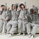 Liebeswörter junger Menschen, Eltern-Kind-Pyjama, Herbst- und Winter-Strampler, langärmeliges Korallenletter, Familie, drei und vier, Familiendekoration, Kinderheimkleidung, YPF3890 Kätzchen, L, männlich L (110-135 Jin [Jin gleich 0,5 kg]))