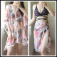 Jie Yintong swimsuit with cover-up for women, multiple ways to wear, hot spring bikini, sun protection veil, swimsuit with wrap skirt to cover the flesh, new arrival at the beach, super beautiful gradient color (not including bikini)