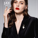 Jay hibiscus brooch, high-end female corsage, suit accessories, birthday gift for elder mother and mother-in-law