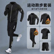 SKINS running sports suit men's new casual training quick-drying clothing morning running cycling clothing winter fitness clothing men's sports black five-piece suit plus velvet to keep warm M115-130Jin Jin equals 0.5 kg