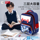 SCOLAGE ULTRAMAN pour les élèves des écoles élémentaires, garçons de 1er à 3 ans, protection de la colonne vertébrale, grade 1, sac à dos pour enfants [Ultimate Celo] Tibetan Red Grade 1-3