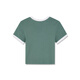 Levi's Summer Women's American Casual Campus Style Small LOGO Printed Round Neck Short Sleeve T-shirt Green A3523-0070 XS