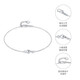 Mengjinyuan Platinum Bracelet I Will Have You for the Rest of My Life PT950 Pisces Love Platinum Bracelet for Women, Gift for Girlfriend, 18.5cm, Approximately 2.12g