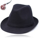 Middle-aged and elderly people's hats woolen British jazz hats spring autumn winter winter men's middle-aged hats men's hats black 59 cm