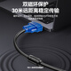 
Shanze VGA cable, high-definition dual magnetic ring blue head vga connection cable, 3+6 copper core computer host connected to projector display video cable data signal cable 1.5 meters VM-1015