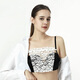 Miao Yijia anti-exposure breast cover artifact thin bra cover anti-exposure wrapped chest anti-exposure lace tube top one piece strapless anti-exposure lace tube top 2 pieces black + white