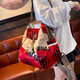 CKSY Trendy Rucksack für Frauen 2025 Neues Rucksack Mode Casual Reisetasche Nationale trendige Frauen große Kapazität CK-683 Beige und Rot