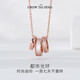 Zhou Dasheng three-ring small waist necklace sterling silver girls light luxury niche clavicle chain high-end jewelry birthday gift for girlfriend