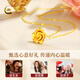 CHINA GOLD Gold Necklace Women's 999 Pure Gold Rose Pendant Christmas Eve Birthday Gift for Girlfriend and Wife Rose Pendant About 0.7g* Free Silver Chain + Brand Gift Box