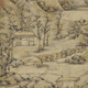 元倪瓒雨后空林图古代山水画卷轴文人复仿古画挂画 元倪瓒疏林淡霭图12116 60X140厘米（喷绘画心尺寸） 化