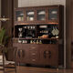 Le nouveau buffet chinois de Yu Meng Xindi avec mur intégré haut intégré en bois massif salon salon de rangement mural armoire de cuisine maison de rangement de rangement de rangement 1505 + 1517 Installation du buff