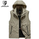 JP autumn and winter men's clothing with velvet vest hooded thick vest horse clip to keep warm 9906 black 3XL (suitable for 170Jin [Jin equals 0.5 kg]-185Jin [Jin equals 0.5 kg])