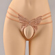 CD fake 1 girl underwear male 1 to female butterfly thong strap sexy sexy temptation underwear 1 pair skin color (80-130Jin Jin equals 0.5kg) 3D invisible style