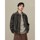 GXG Herren -amerikanische Lederjacke für Männer und Frauen im gleichen Stil 2024 Herbst neue Jacke schwarz 175/l