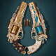 Verspielter Valley Fantasy Dampf Revolver zusammengebautes Baustein Model Spielzeug Jade Blue Boy Geburtstag Kindertag Geschenk
