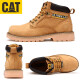 Carter Cat Herrenschuhe Goodyear große gelbe Stiefel Martin Boots Baustelle Arbeitsstiefel Sicherheitsarbeitsschutz Schuhe Stahl Zehen Anti-Smashing Männer gelb 38