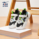 Hongxing Erke (ERKE) children's shoes, boys' and girls' casual shoes, children's and large children's cushioning lightweight sports shoes, black/microcrystalline white 37
