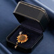 QUAMER Gold Store Violet Sunflower Brooch High-end Women's Exquisite New Year's Fashion Corsage Brooch Festival Champagne Gold