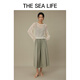 The Sea Life OU Hai Yisheng Pull Femmes 24 automne Nouveau produit Lazy Hollow Design Texture tridimensionnel Sweater V12590 Ice Cream Couleur