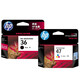 HP (HP) 36/47 ink cartridge black color suitable for 1285/1286/2388/1289/2385 printer 36 black + 47 ink cartridge set