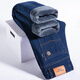 Woodpecker jeans men's summer trendy brand versatile pants men's straight loose solid color casual trousers 6211 dark blue plus velvet + 6211 blue black plus velvet 33