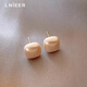 LnieerS925 Silver Needle Small Sugar Cube Pearl Earrings Women's Light Luxury High-Quality Temperament Earrings 2025 New Autumn and Winter Earrings Australian White Sugar Cube Pearl Earrings