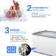 海尔（Haier）冰柜展示柜卧式商用展示柜冰柜雪糕柜透明玻璃门速冻食品冷冻保鲜超市组合大容量岛柜 抗菌内胆|防凝露冷冻719升719HE