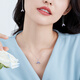 Lukfook Jewelry Platinum 950 fishtail gilt platinum necklace set Price GJPTBN0003 3.24 grams (including labor cost 567 yuan)