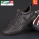 CARTELO spring and autumn 2025 new men's shoes trendy leather shoes low-cut sneakers waterproof versatile business casual autumn comfortable soft leather 21841 all black 41