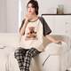 Langsha Eltern-Kind-Kleid-Pyjamas Mutter und Tochter Sommer kurzärmelige Hosen dünne Baumwoll-Hauskleidung drei und vier Familienanzug LYP724 XL Frauen 165-170 cm/115-135jin [Jin gleich 0,5 kg]