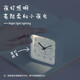 Deli Children's Day Square Simple Pointer Alarm Clock Soft Light Night Light Desktop Fashionable Table Clock Wake-up Artifact Must-Have for the Start of School Season White 8851 New Year's Gift for the Start of School